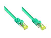 Good Connections® RJ45 Patchkabel mit Cat. 7 Rohkabel und Rastnasenschutz (RNS®), S/FTP, PiMF, 500MHz, grün, 2m