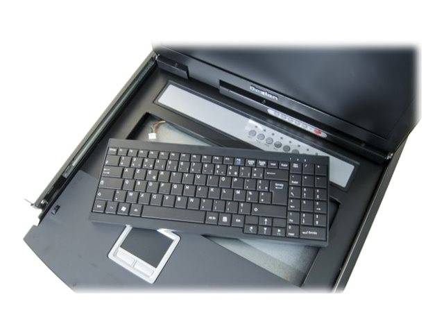 Dual Rail - KVM-Konsole - USB - Französisch AZERTY - 48.3 cm (19")