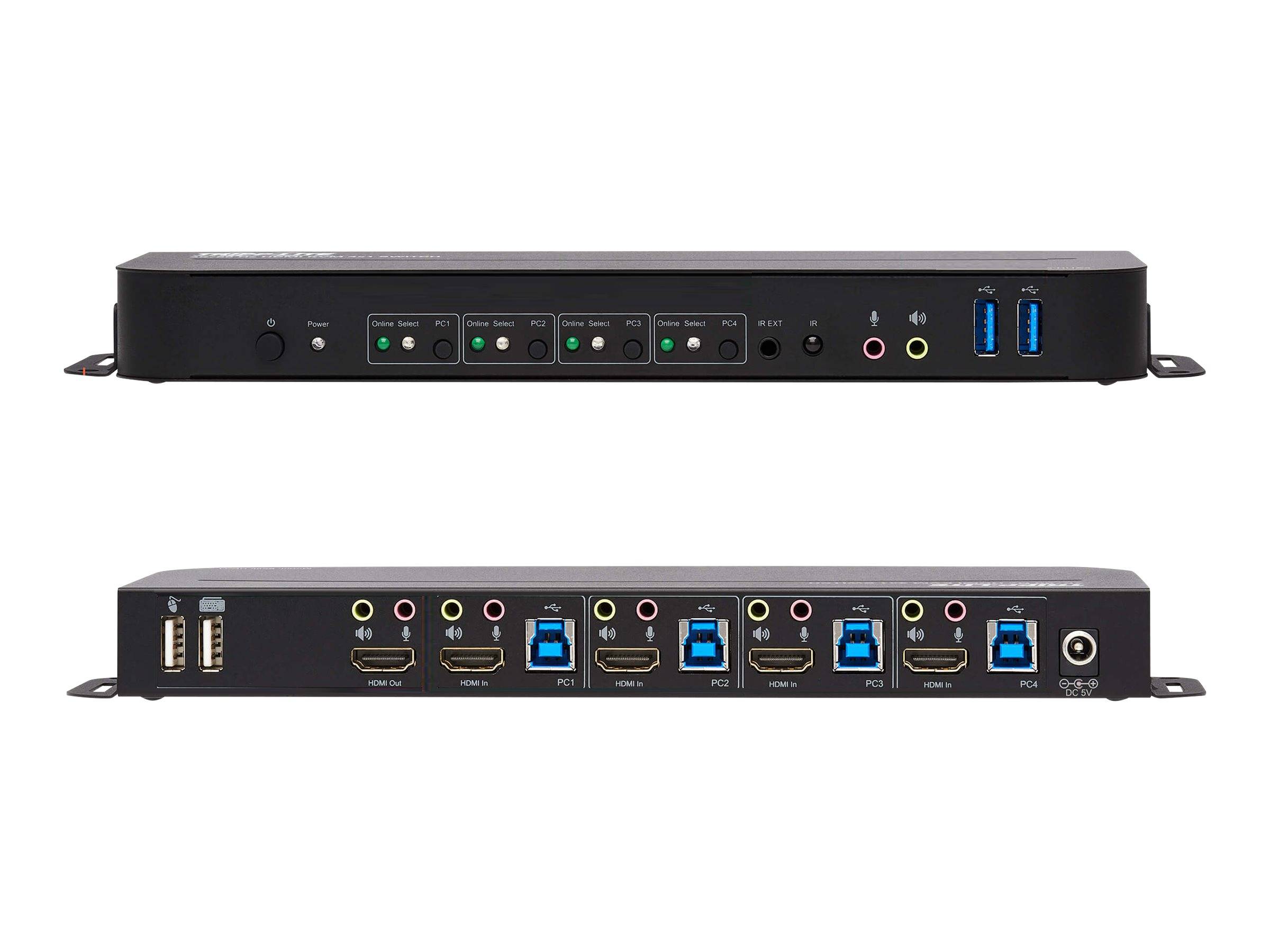 Eaton Tripp Lite series HDMI USB KVM Switch 4-Port 4K 60Hz HDR HDCP 2.2 IR USB Sharing