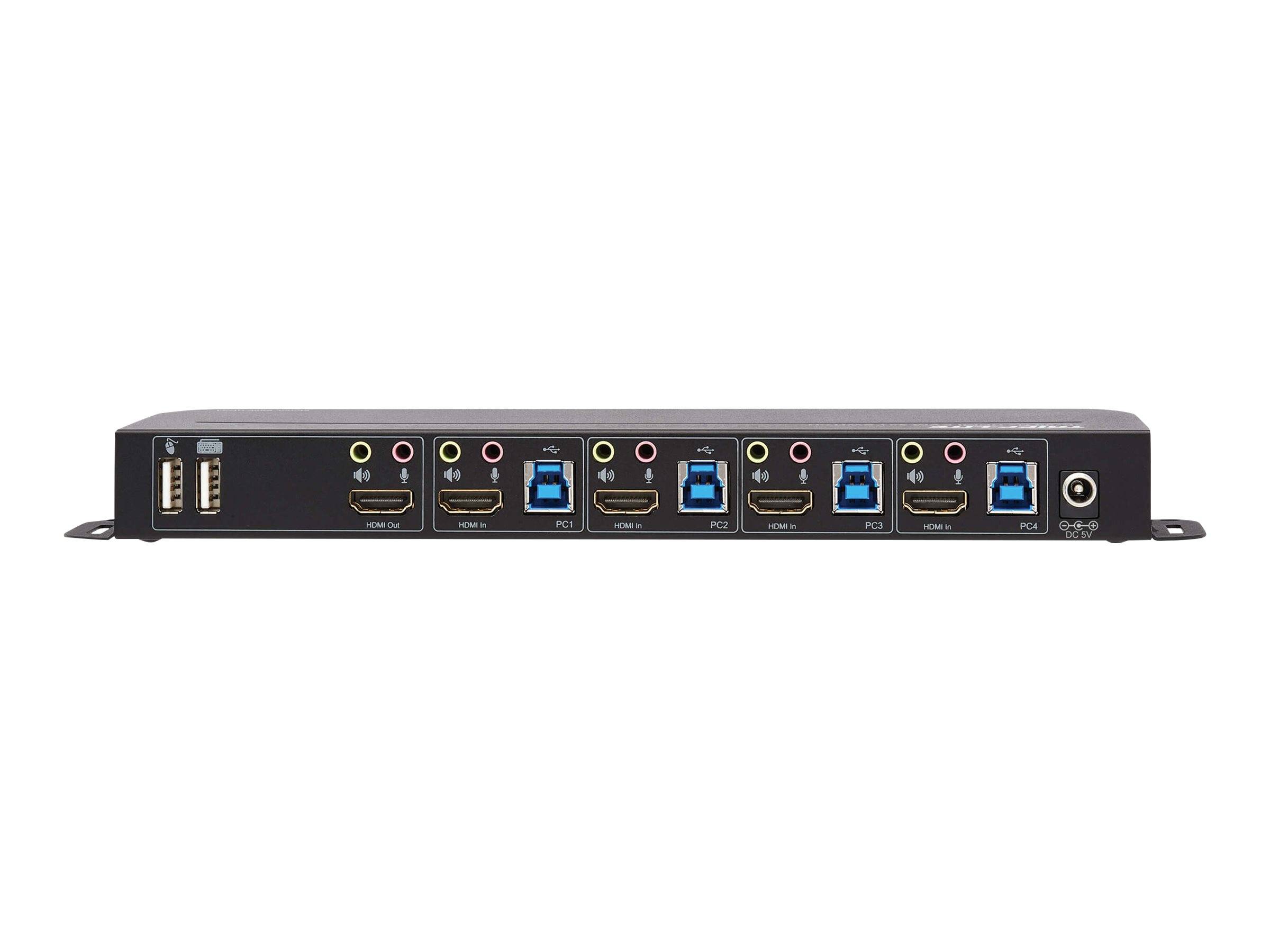Eaton Tripp Lite series HDMI USB KVM Switch 4-Port 4K 60Hz HDR HDCP 2.2 IR USB Sharing