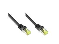Good Connections® RJ45 Patchkabel mit Cat. 7 Rohkabel und Rastnasenschutz (RNS®), S/FTP, PiMF, 500MHz, schwarz, 2m