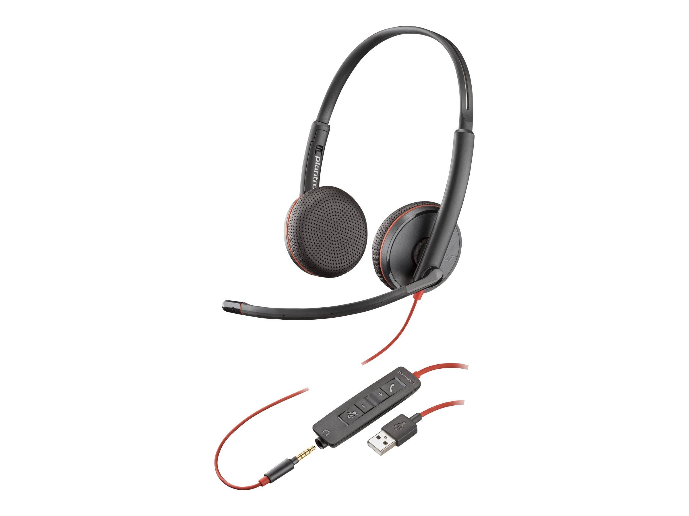 HP Poly Blackwire 3225 - 3300 Series - Headset - On-Earkabelgebunden - USB - 3,5