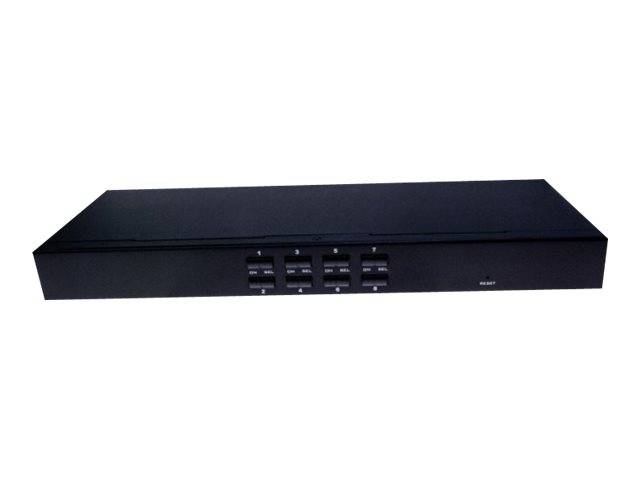 DEXLAN KVM-Switch - 8 x KVM port(s) - 1 lokaler Benutzeran Rack montierbar