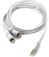 in-akustik 3m RCA, 2 x RCA, 3.5mm, 3 m, Weiß