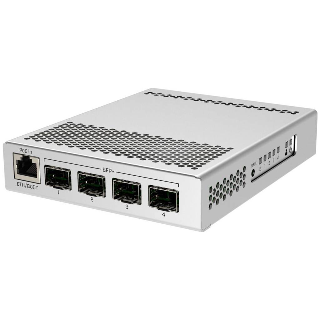 Mikrotik CRS305-1G-4S+IN - Switch - 4 x SFP+ + 1 x 10/100/1000 (PoE) - Desktop -