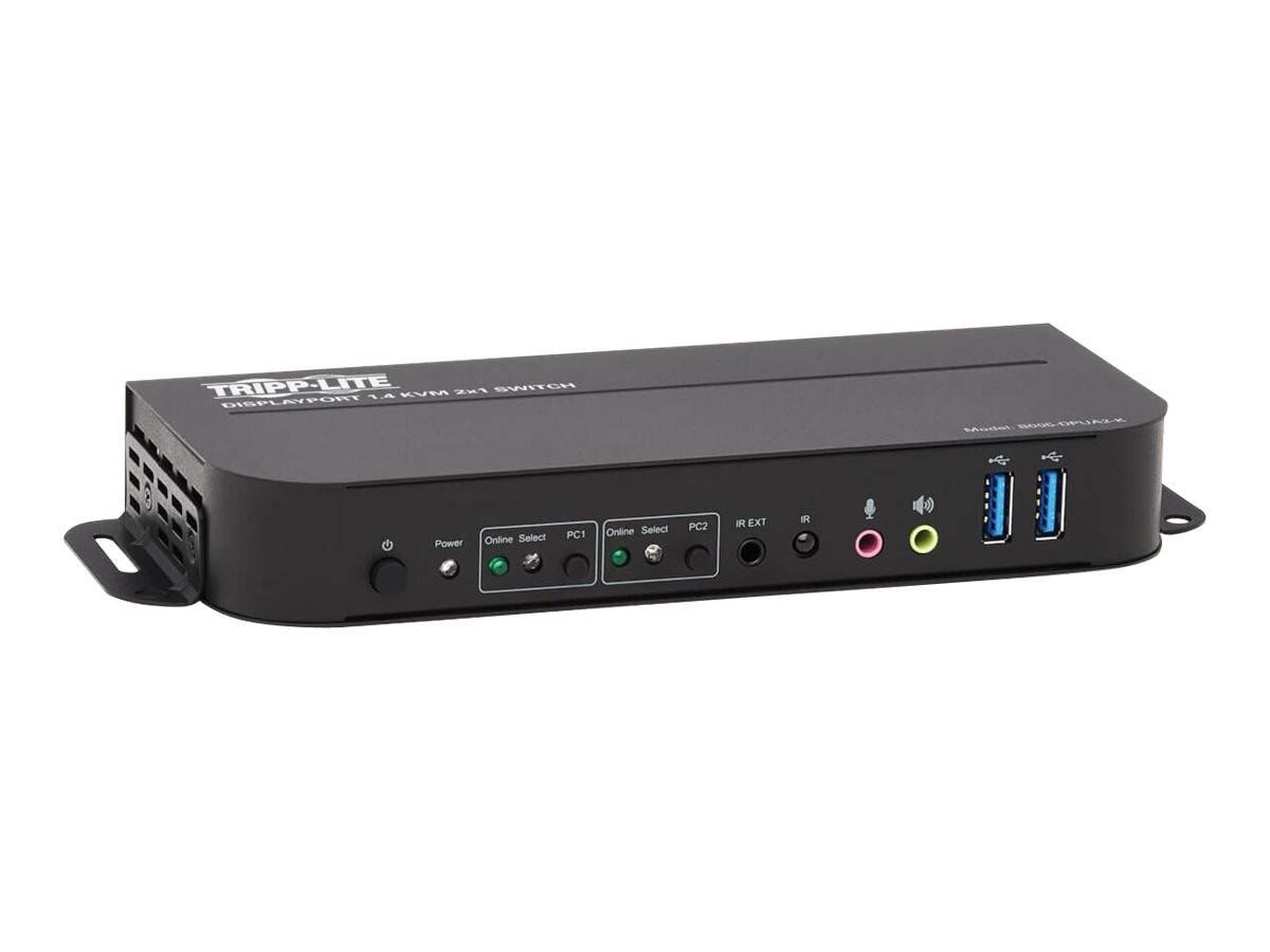 Eaton Tripp Lite series DisplayPort USB KVM Switch 2-Port 4K 60Hz HDR DP 1.4 USB Cables