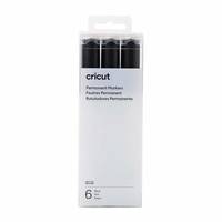 Cricut - Marker - permanent - für Vinyl - Schwarz - ölbasierte Tinte - 2.5 mm (Packung mit 6)