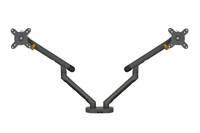Bakker Elkhuizen Flexible Dual - Befestigungskit - einstellbarer Doppelarm - für 2 Monitore - Aluminium, Stahl, ABS-Kuns