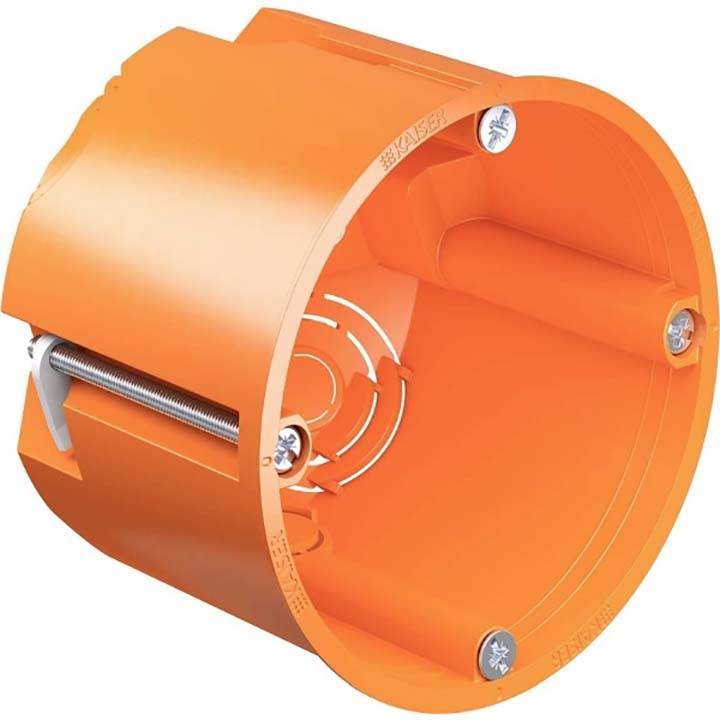 Kaiser Elektro Hohlwand Geraete-Verbindungsdose D 68mm T 62mm orange - Orange