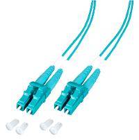 Duplex Patchkabel LC-LC OM3 -- 1m LSZH 1,2mm aqua Glasfaserverkabelung Glasfaser OM3