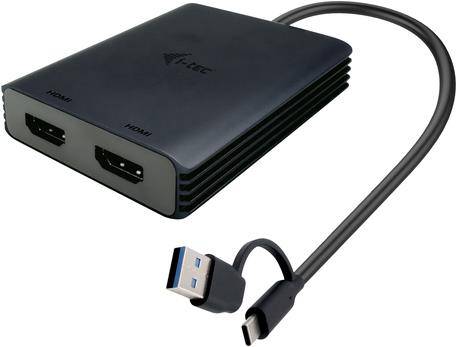 i-tec USB-A/USB-C Dual 4K HDMI Video Adapter 2x Display mit DisplayLink