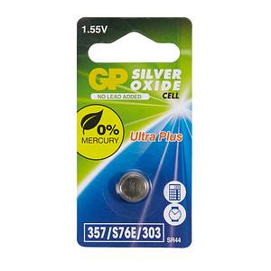GP Battery Uhrenbatterie Silber-Oxid 357 SR44W 1.55V High drain 1Stück - 1,55 V