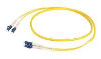Duplex Patchkabel Flat-Twin LC-LC OS2 G652D, 3m LSZH 3x5mm gelb Glasfaserverkabelung Glasfaser OS2