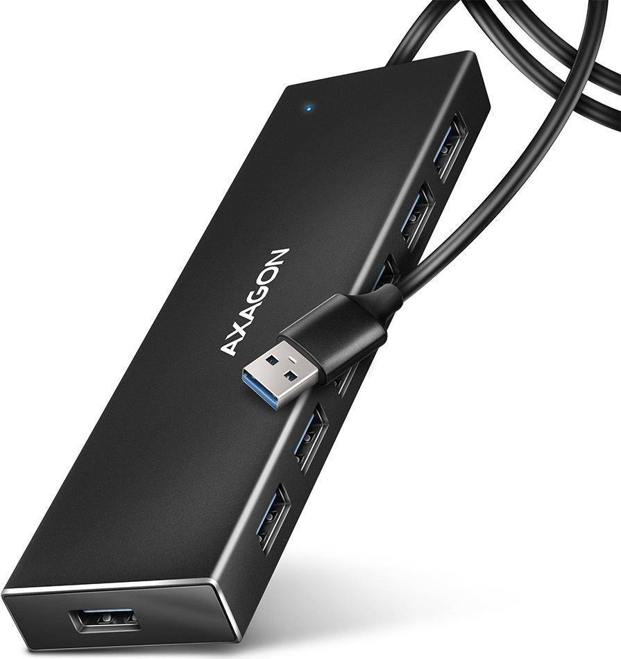 AXAGON HUE-F7A - Hub - flat - 7 x USB 3.2 Gen1 - Desktop