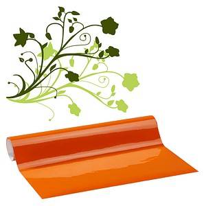Plottix Permanent Vinylfolie Orange 31.5 cm x 1 m - 315 x 1.000 mm - Orange