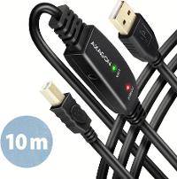 AXAGON ADR-210B aktives USB 2.0 Verbindungskabel USB-A auf USB-B - 10m - Kabel -
