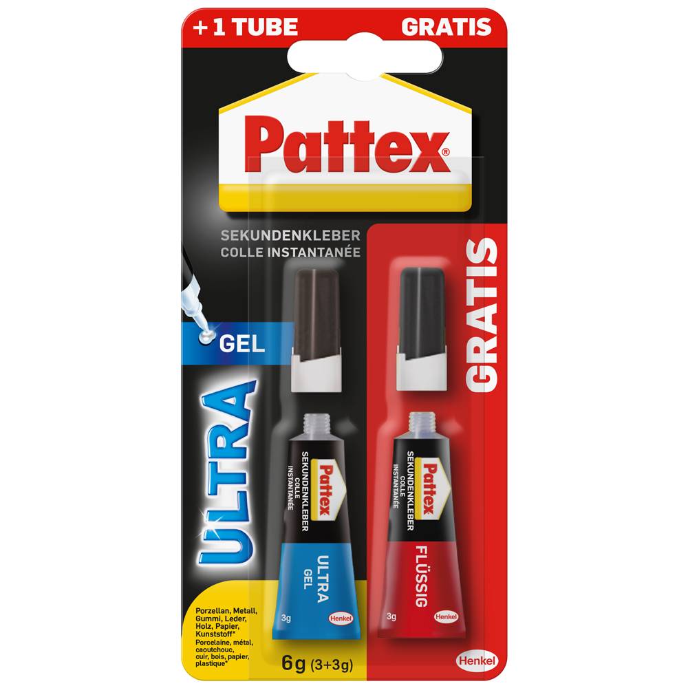Pattex Sekundenkleber 1x Ultragel 3g Flüssig gratis