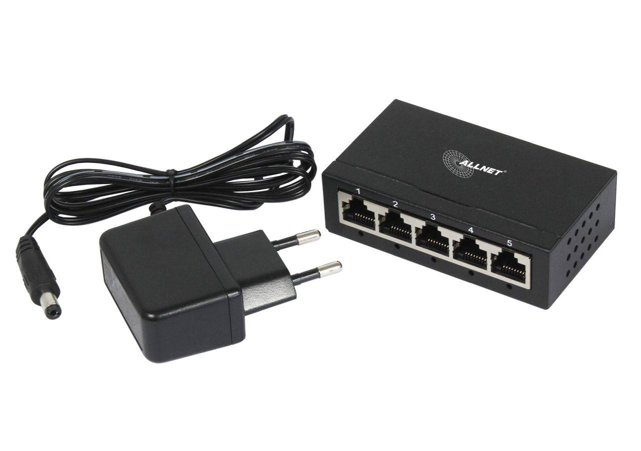 Allnet Switch 5 Port 10/100/1000TX unmanaged Layer2 Lüfterlos