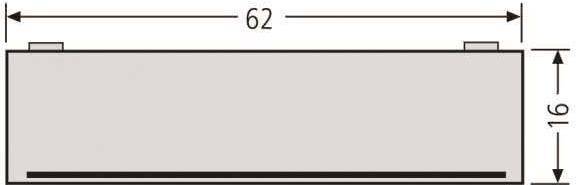 Renz Metallwaren 97-9-82046 Namensschildabdeckung 62x16 glasklar m.Einlage 60x15