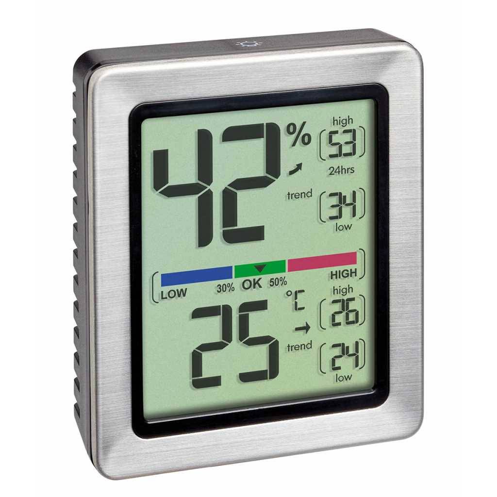 TFA Digitales Thermo-Hygrometer Exacto, 30.5047.54, silber
