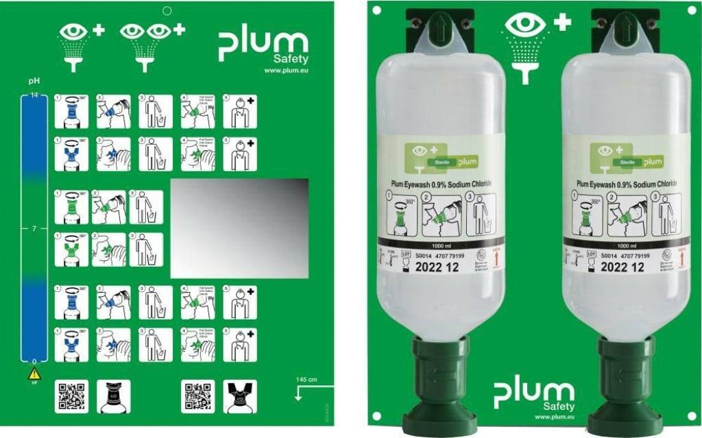 PLUM Augenspülstation Maxi 2 Flaschen, 1000ml