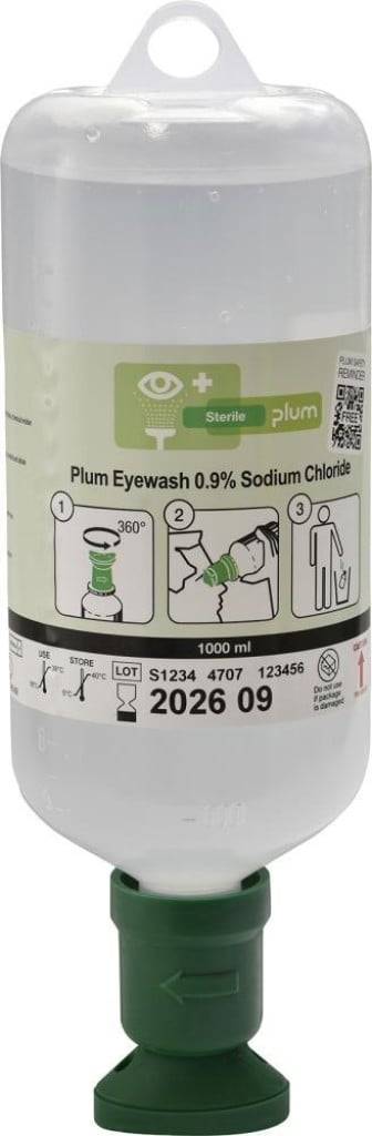 PLUM Augenspülflasche 1000 ml, mit Staubkappe