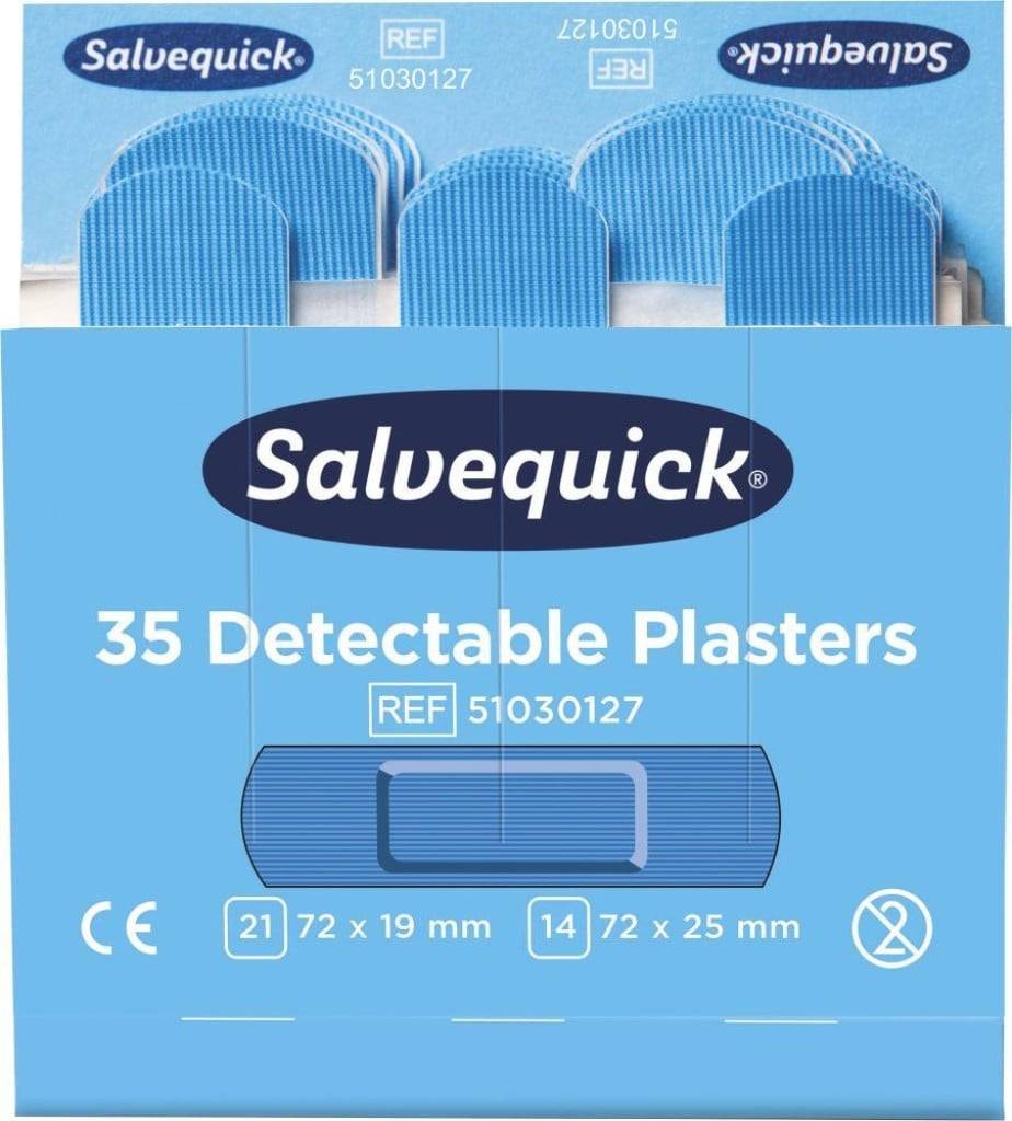 Pflasterstrips Salvequick detectable 6 Nachfüllpack je 35 St.SALVEQUICK