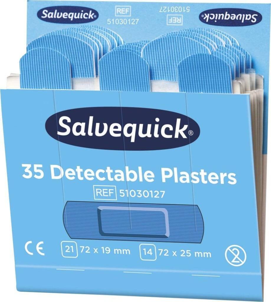 Pflasterstrips Salvequick detectable 6 Nachfüllpack je 35 St.SALVEQUICK
