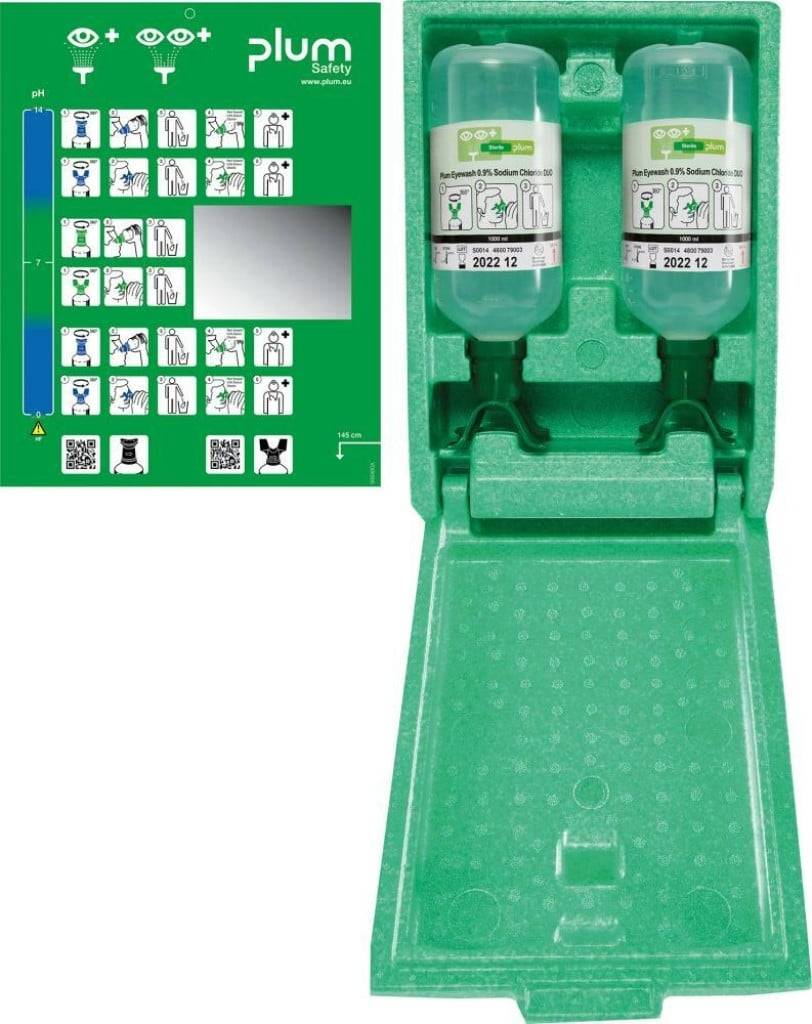 Augenspülstation Duo(2Fl. a 1000 ml in Wandbox) 40