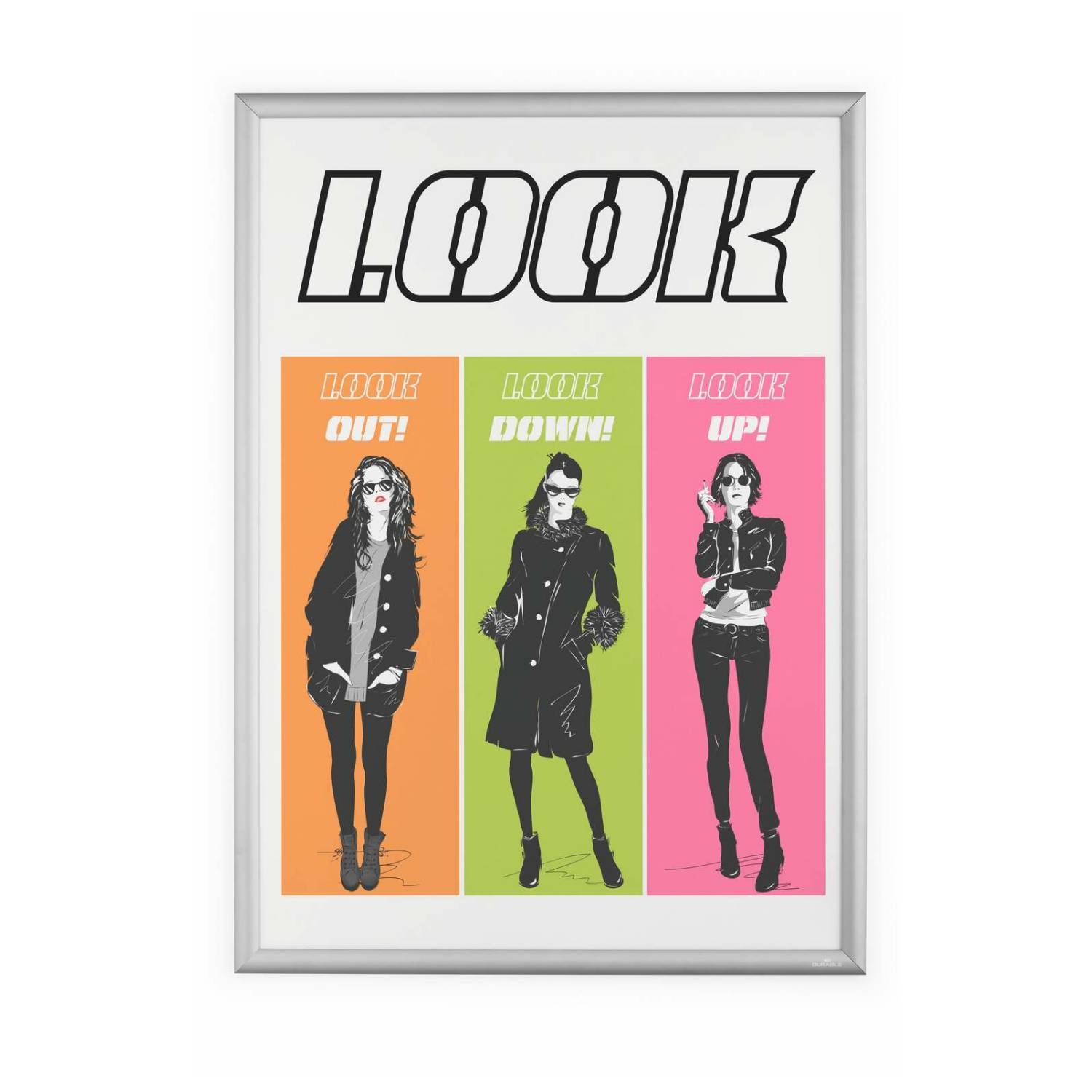 Durable 500923, Rechteck, Silber, Aluminium, Monochromatisch, Kein Muster, 660 x 900 mm