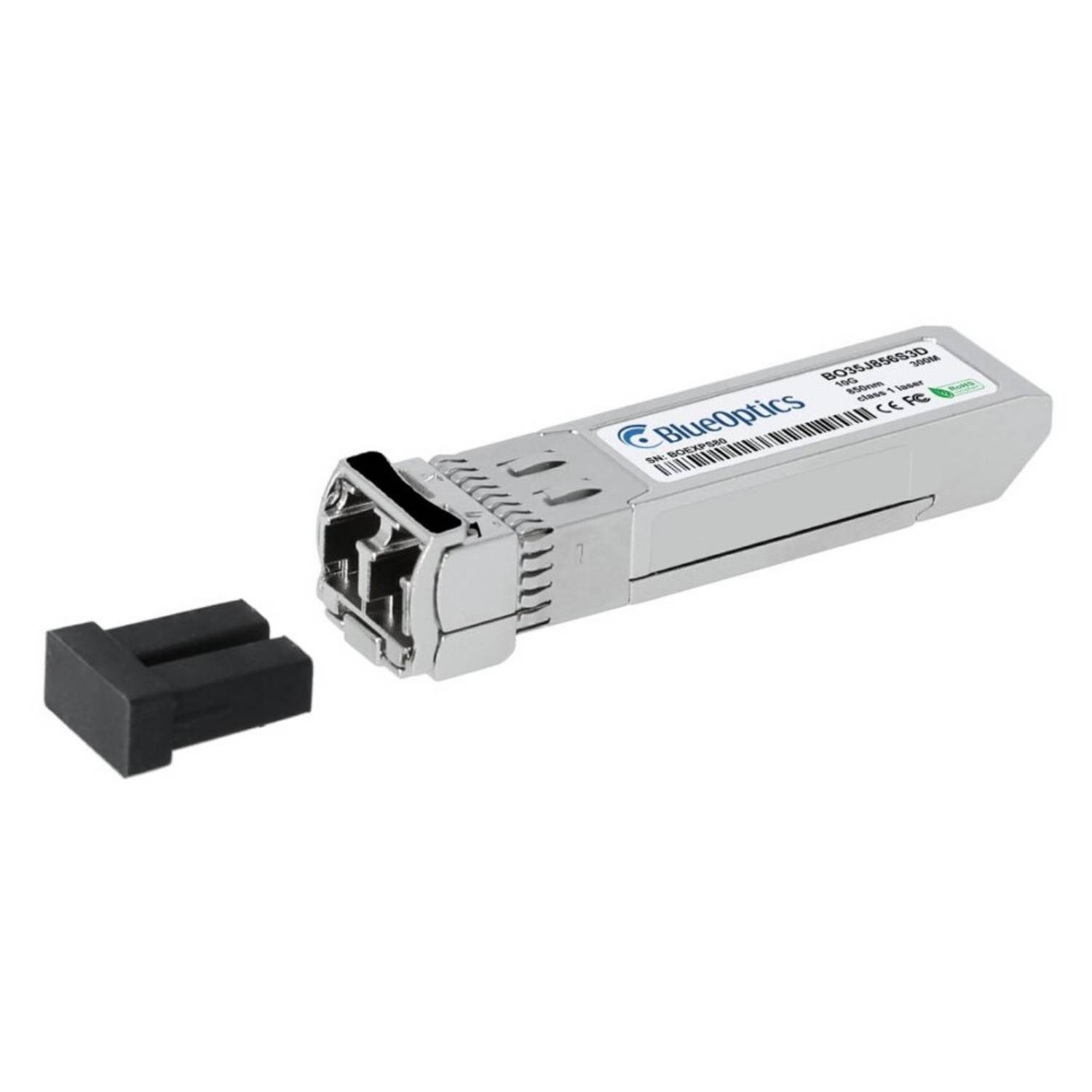 BlueOptics Dell 407-BBDE BlueOptics BO35J856S3D SFP+ Transceiver, 10GBASE-SR, Multimode Fiber, 850nm, 300 Meter