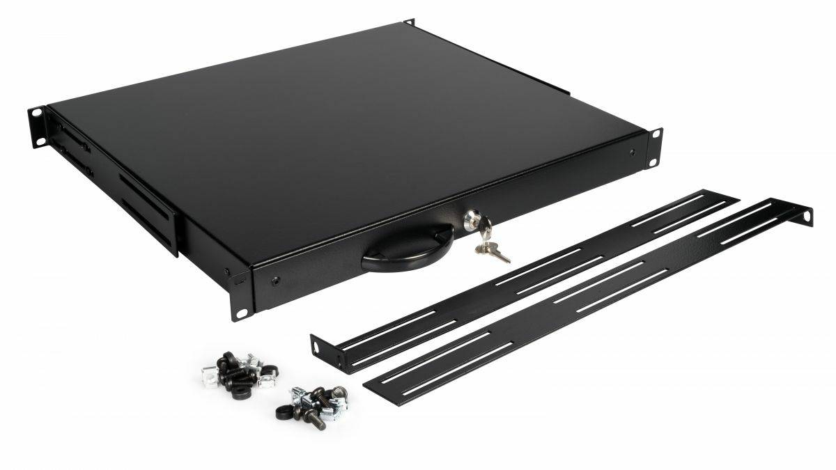 Equip 19" Schublade für Serverschränke abschl. 1U RAL9005