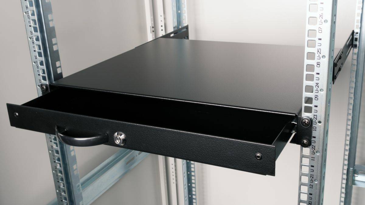 Equip 19" Schublade für Serverschränke abschl. 1U RAL9005