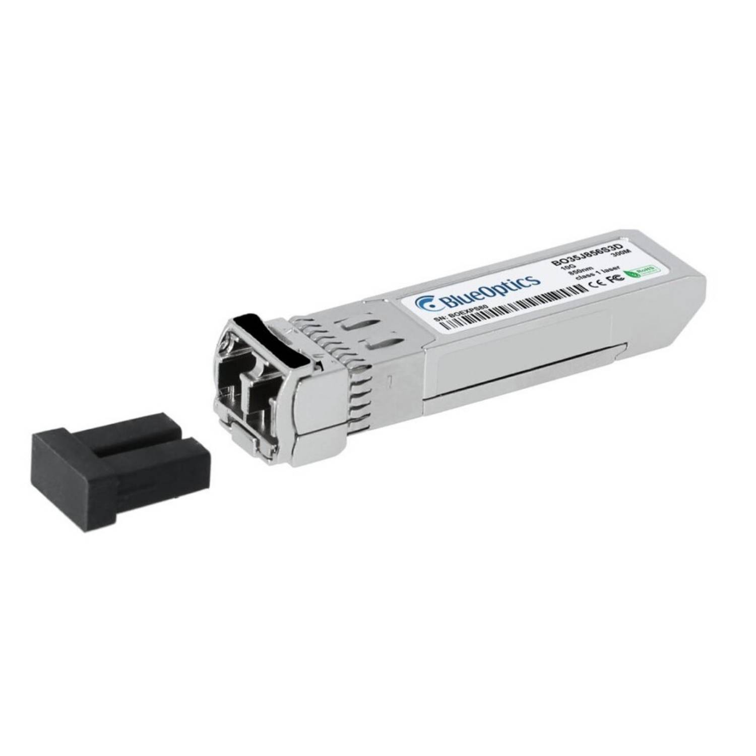 BlueOptics HPE Q2P65A BlueOptics BO35J856S3D SFP+ Transceiver, 10GBASE-SR, Multimode Fiber, 850nm, 300 Meter