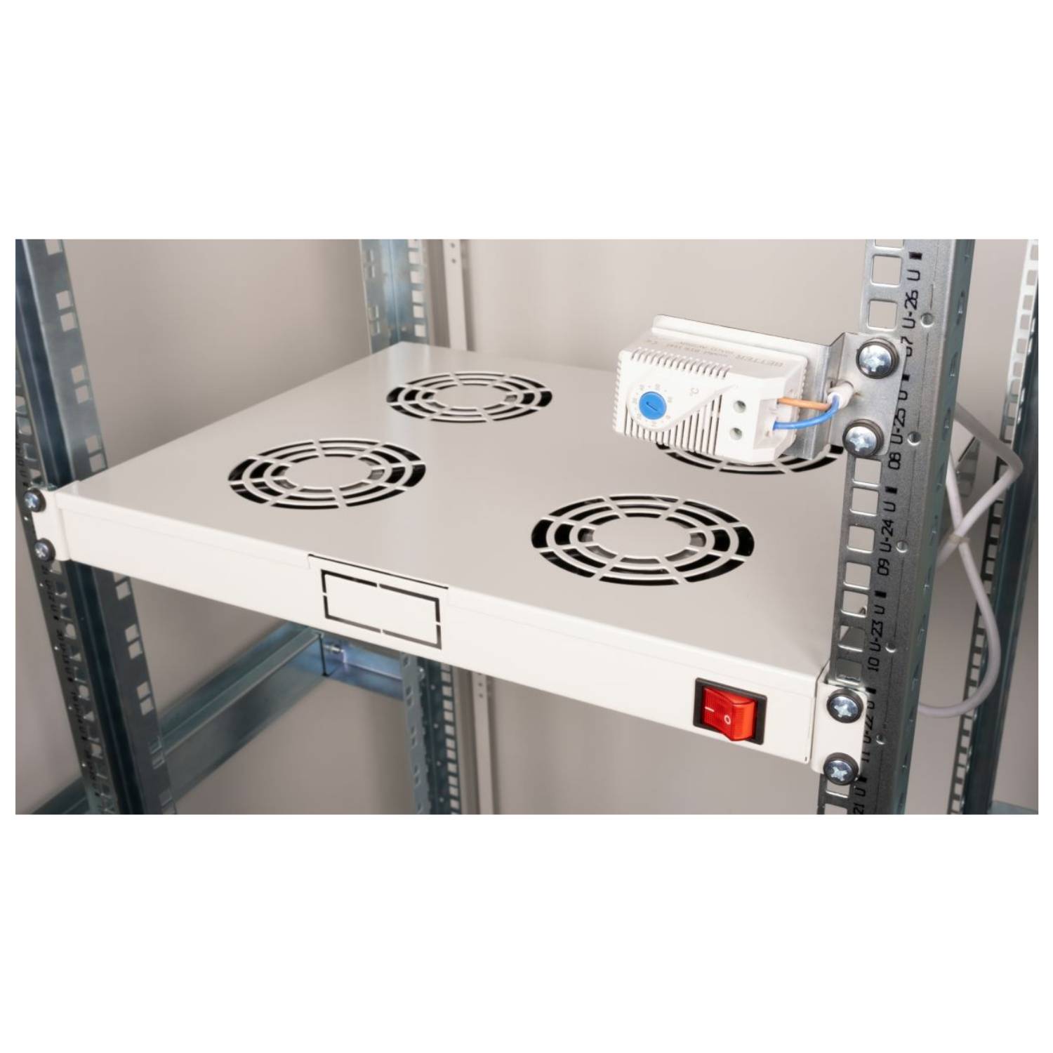 Equip Lüfter 19', 1HE, 4 Lüfter, RAL7035 Grau Multimedia-Technik 19 Zubehör