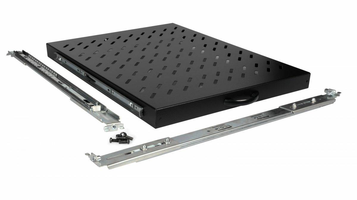 Equip 19" Fachboden aus. für Serverschränke 80cm 1U schwarz