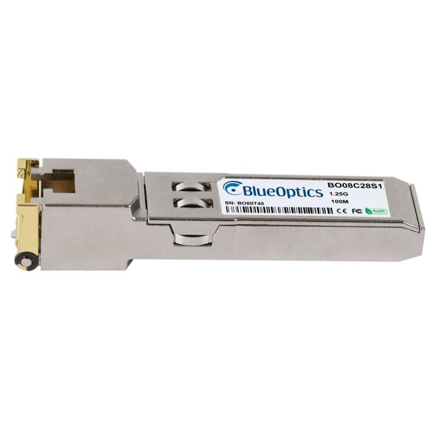 BlueOptics SFP-1GE-T-QU kompatibler BlueOptics SFP BO08C28S1 - 1.25G - 100m