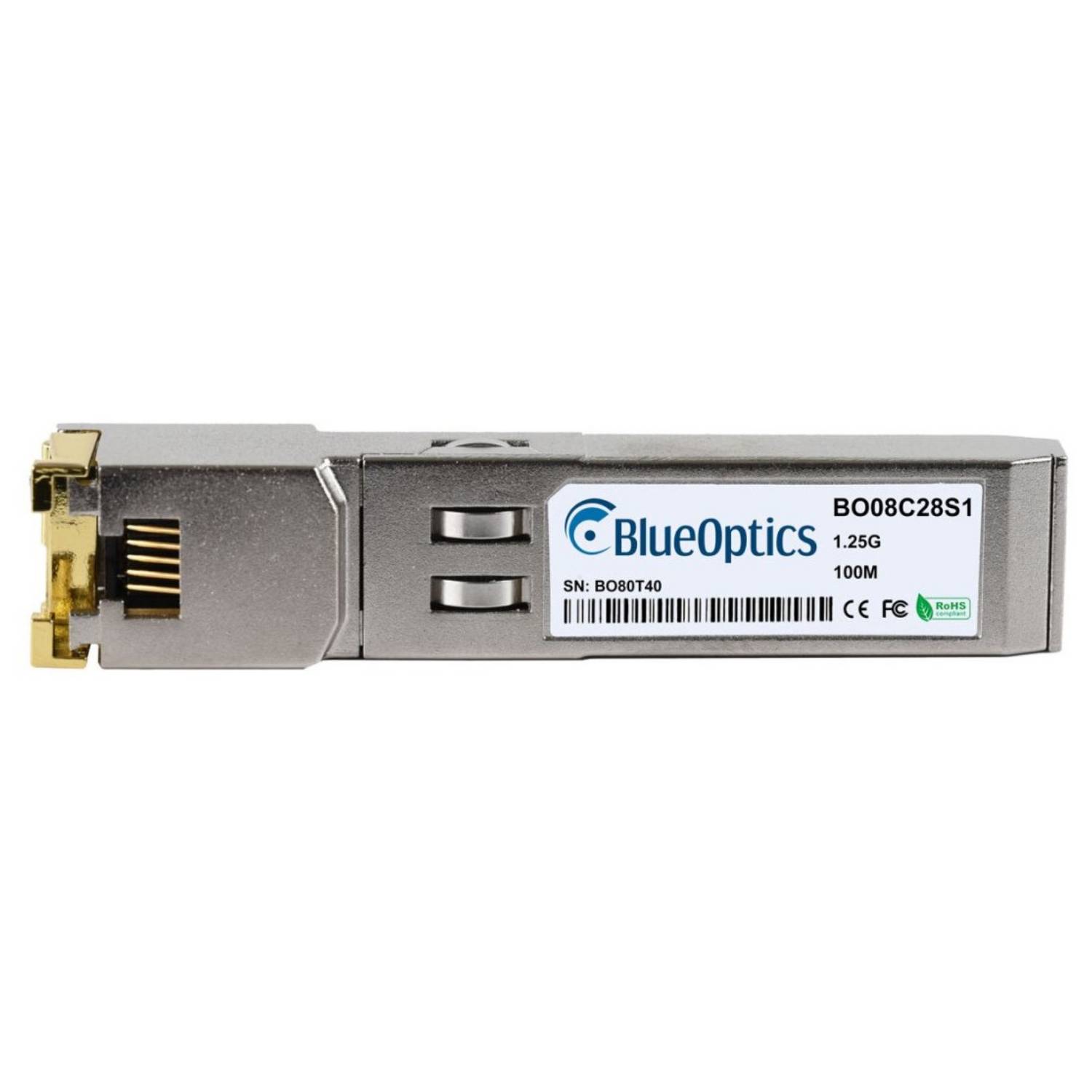 BlueOptics Stratos SFP-1GBT-10 BlueOptics BO08C38S1 SFP Transceiver, Kupfer RJ45, 10/100/1000BASE-T, 100 Meter