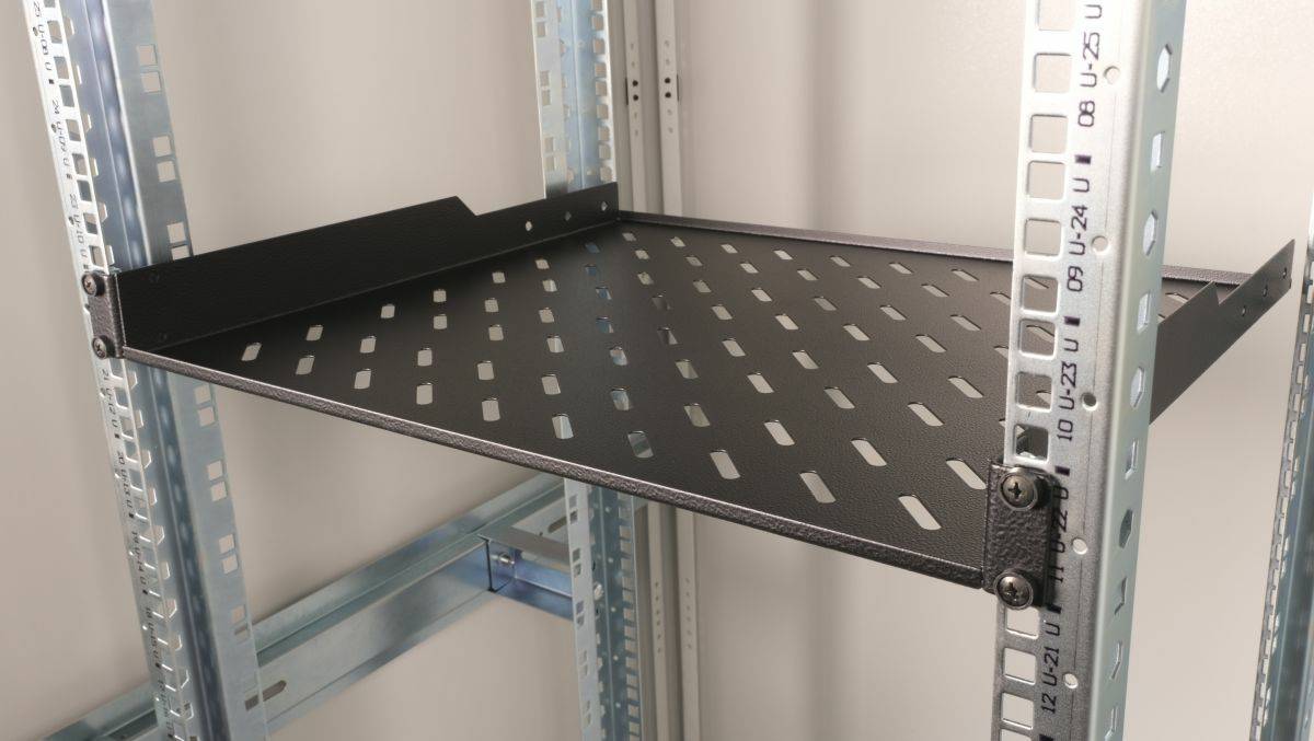 EQUIP - Fachboden fest 19"" für Serverschränke 1U 60cm sw - 0,6 m