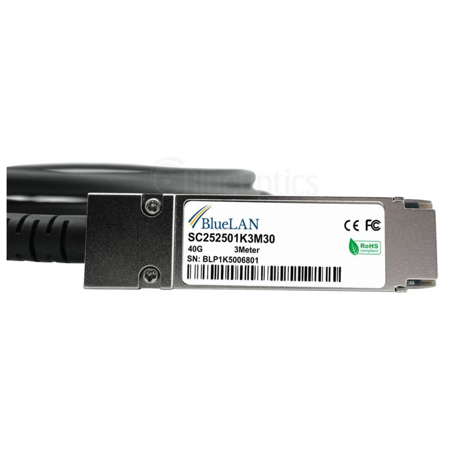 BLUEOPTICS - DEM-CB300QXS kompatibles BlueLAN DAC QSFP SC252501K3M30