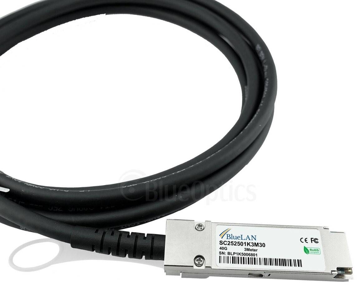 BLUEOPTICS - DEM-CB300QXS kompatibles BlueLAN DAC QSFP SC252501K3M30