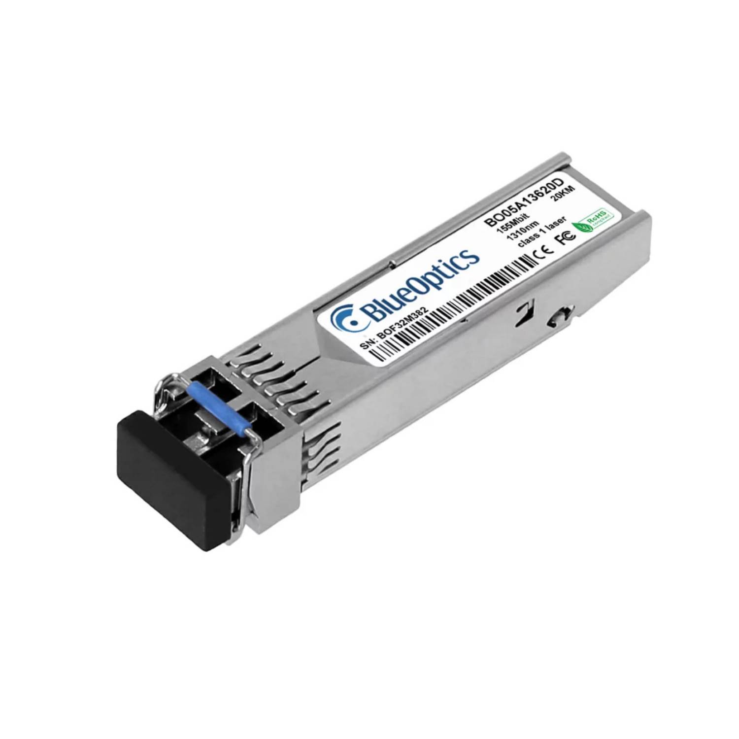 BlueOptics Level One 551075 BlueOptics BO05A13620D SFP Transceiver, 100BASE-LX, Singlemode Fiber, 1310nm, 20KM