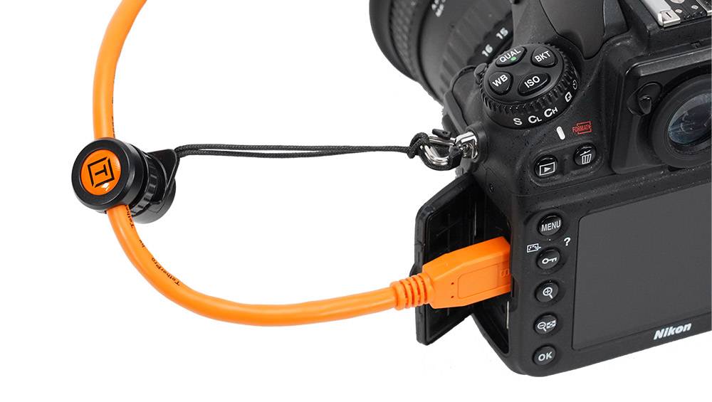 Tether Tools TetherGuard Camera Support, Kabelhalter, Universal, Schwarz, Orange