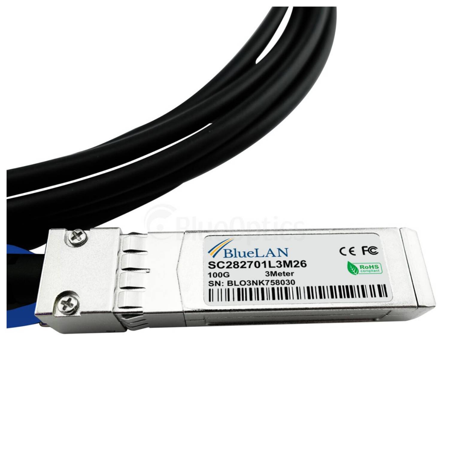 BlueOptics MCP7F00-A03AR26L kompatibles BlueLAN QSFP28 DAC SC282701L5M26