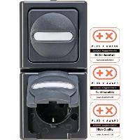 Heinrich Kopp Steckdosenkombination AP BlueElectric Aus anth IP44 glz mit