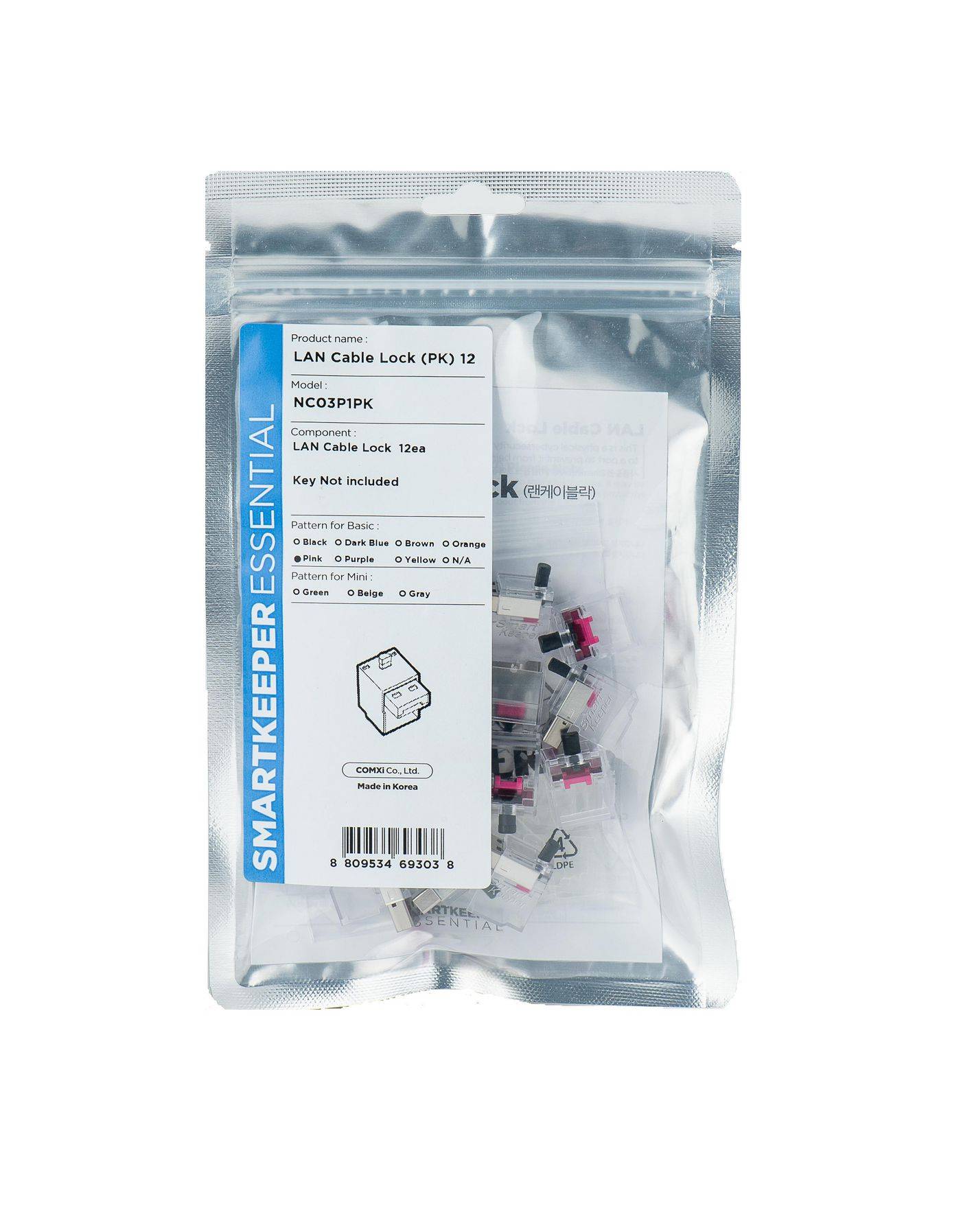 Smart Keeper Basic"LAN Cable" Lock pink 12 Stk.
