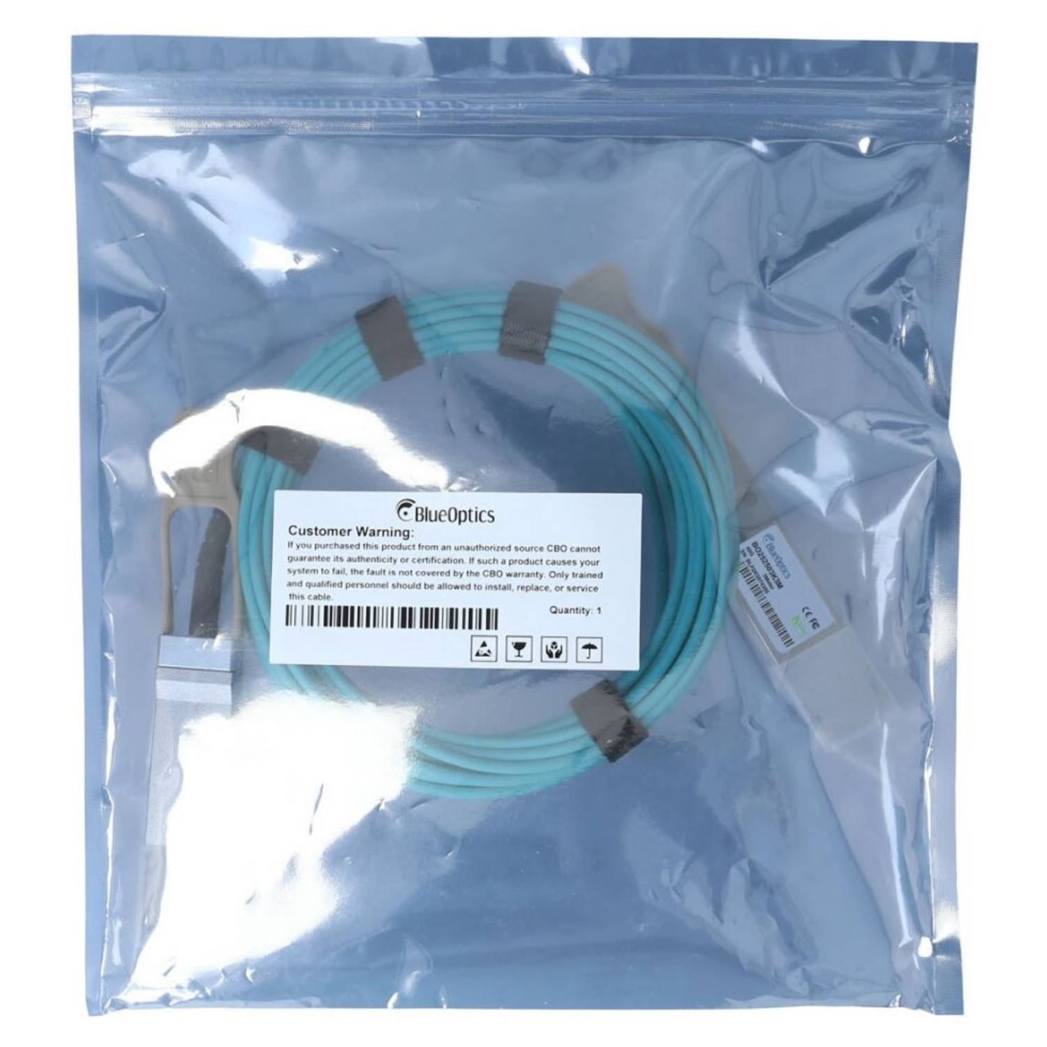 Compatible Finisar FCBG410QB1C01 QSFP BlueOptics Active Optical Cable (AOC), 40GBASE-SR4, Ethernet,