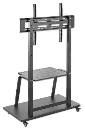 Manhattan TV & Monitor Mount, Trolley Stand, 1 screen, Screen Sizes: 37-100", Bl