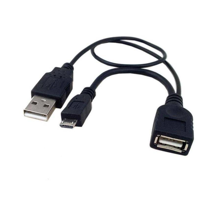 Techly USB 2.0 Cable OTG A F Micro USB M with USB 30cm