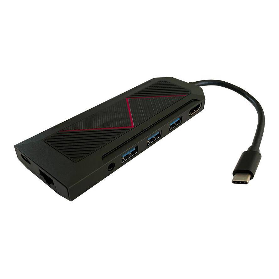 LC-Power Hub LC-Hub-C-Multi-6-RGB black - Schwarz